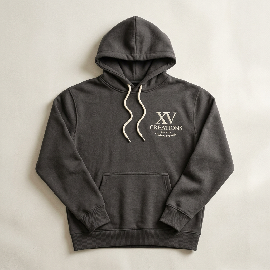 Custom embroidered hoodie by XVcreations